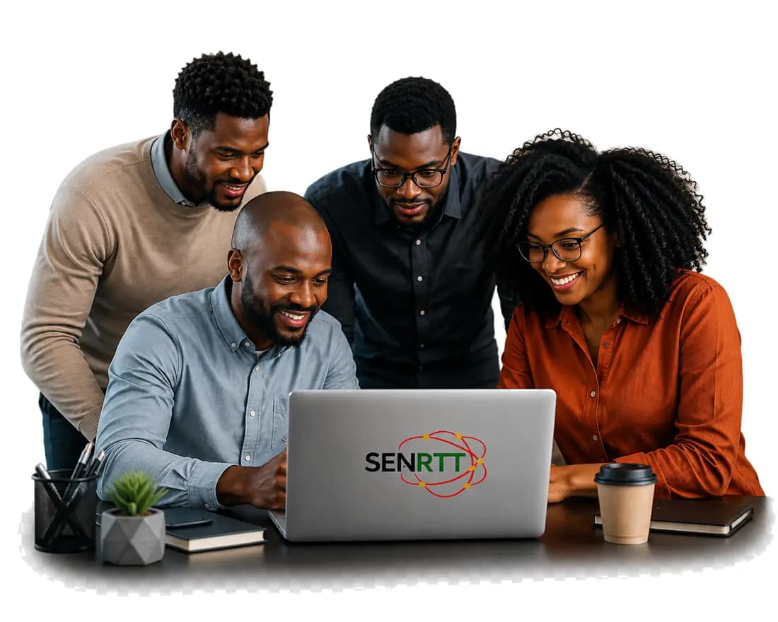 Équipe de chercheurs du réseau SENRTT travaillant ensemble